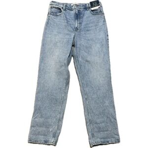 Abercrombie & Fitch Curve Love The 90s Straight Ultra High Rise Jeans 31 12R NEW